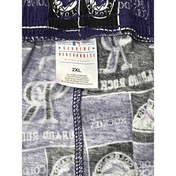 MLB Colorado Rockies Baseball Men's Pajama Lounge Shorts Size‎ 2XL - Picture 3 of 4